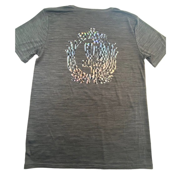 Disc Golf Shirt HOLOGRAPHIC HYZER Logo Unisex Jersey Active XL Grey Dri Fit - Picture 2 of 12